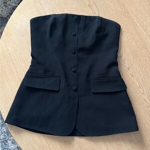 Babaton Black Strapless Top